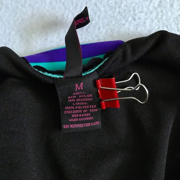 Material Girl NWT Striped Hipster Swim Bottom Juniors/Women M - Picture 10 of 11